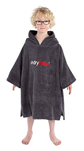 Dryrobe Towelling Robe Short Sleeve Hooded Poncho Towel Changing Robe